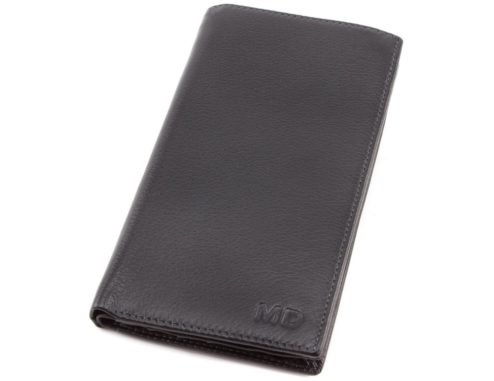 Горизонтальний чоловічий портмоне MD Leather Collection MC 0887 Black - Фотографія № 6