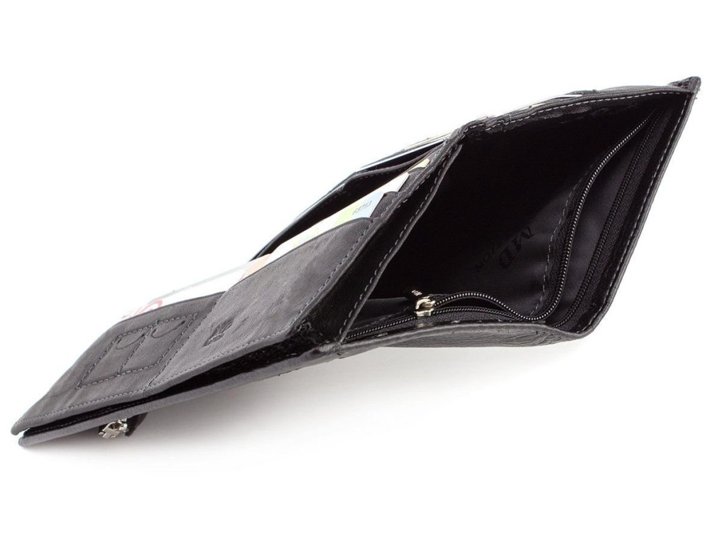Горизонтальний чоловічий портмоне MD Leather Collection MC 0887 Black - Фотографія № 7