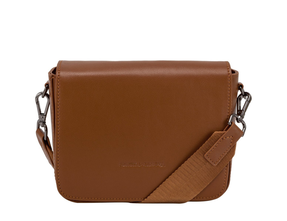 Рыжая женская сумка через плечо Smith & Canova 93034 TAN Jensen - Фото № 1 Рыжая женская сумка через плечо Smith & Canova 93034 TAN Jensen - Фото № 1