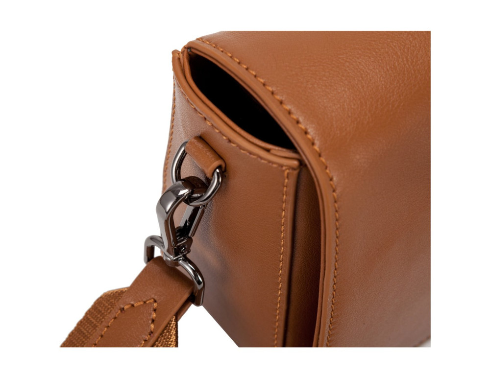 Рыжая женская сумка через плечо Smith & Canova 93034 TAN Jensen - Фото № 6