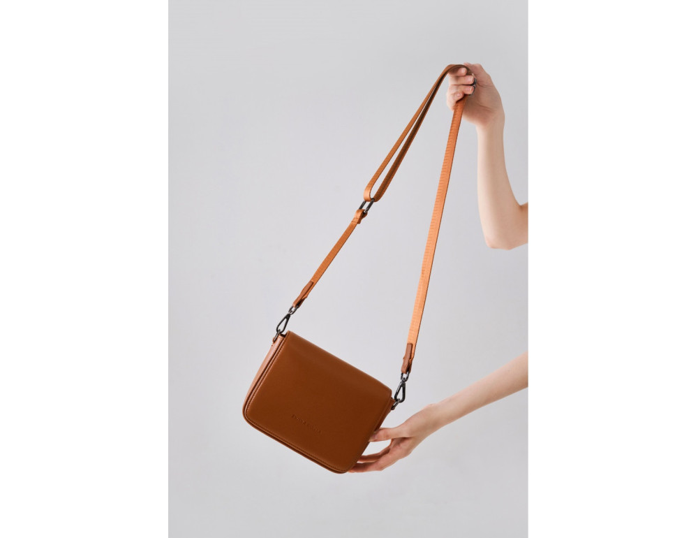 Рыжая женская сумка через плечо Smith & Canova 93034 TAN Jensen - Фото № 13