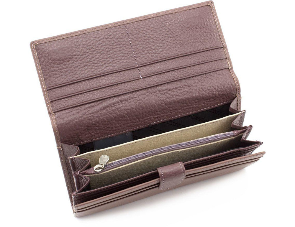 Пудровый кожаный женский кошелек MARCO COVERNA mc1415-6 - Фото № 2