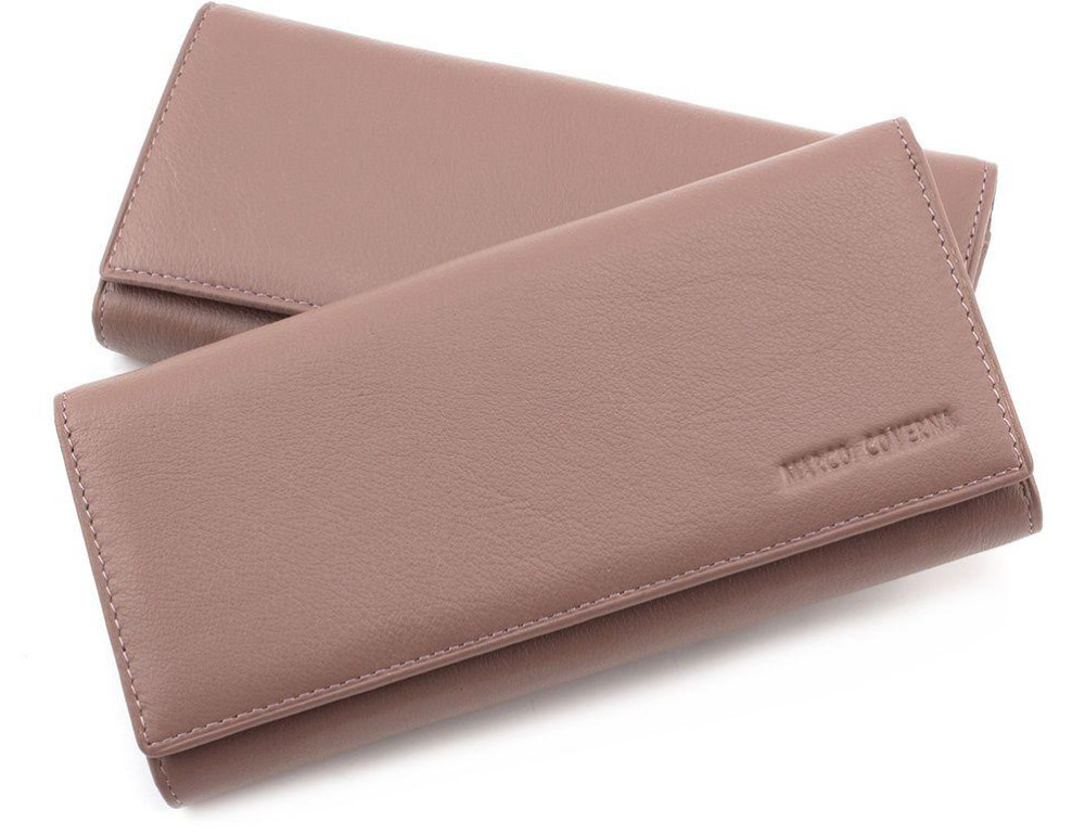 Пудровый кожаный женский кошелек MARCO COVERNA mc1415-6 - Фото № 4