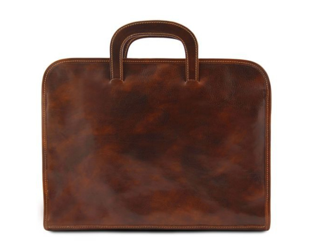 Чорний м'який портфель на одне відділення Tuscany Leather Sorrento TL141022 Black - Фотографія № 5
