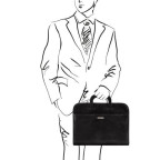 Чорний м'який портфель на одне відділення Tuscany Leather Sorrento TL141022 Black - Фотографія № 101