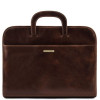 Темно-коричневий портфель на одне відділення Tuscany Leather Sorrento TL141022 Dark Brown