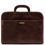 Темно-коричневий портфель на одне відділення Tuscany Leather Sorrento TL141022 Dark Brown - Фотографія № 100