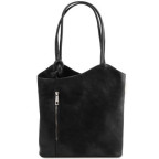 Чорний шкіряна сумка трансформер Patty Tuscany Leather TL141497 Black - Фотографія № 100