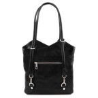 Чорний шкіряна сумка трансформер Patty Tuscany Leather TL141497 Black - Фотографія № 102