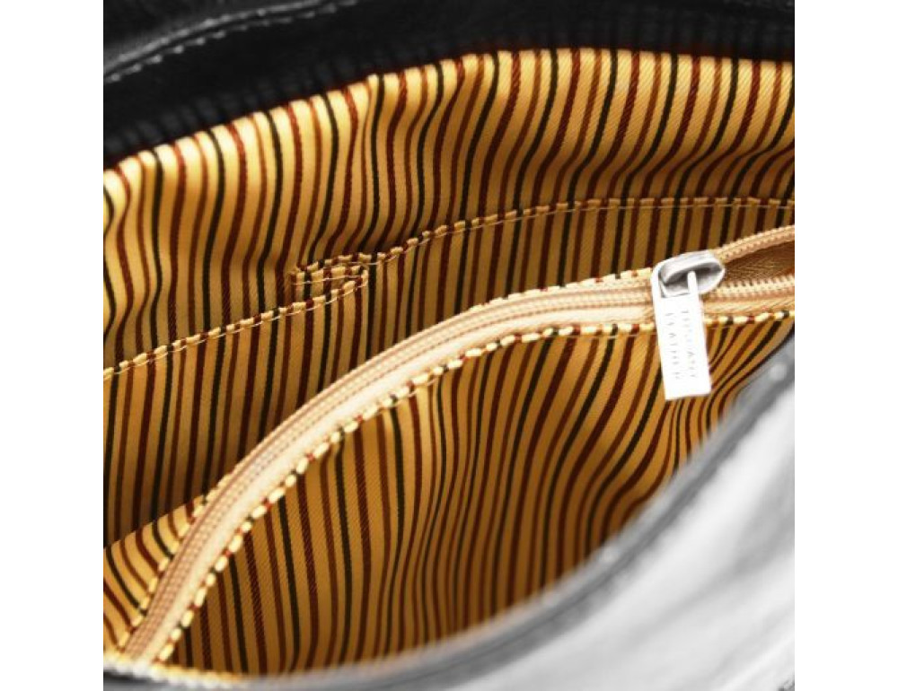 Чорний шкіряна сумка трансформер Patty Tuscany Leather TL141497 Black - Фотографія № 6