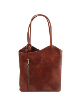 Коричнева шкіряна сумка трансформер Patty Tuscany Leather TL141497 Brown