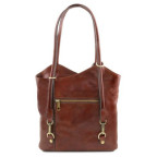 Коричнева шкіряна сумка трансформер Patty Tuscany Leather TL141497 Brown - Фотографія № 103