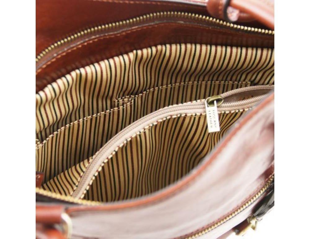Коричнева шкіряна сумка трансформер Patty Tuscany Leather TL141497 Brown - Фотографія № 5