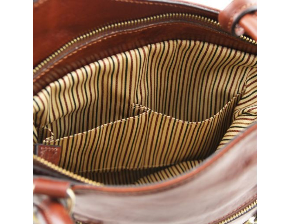 Коричнева шкіряна сумка трансформер Patty Tuscany Leather TL141497 Brown - Фотографія № 6