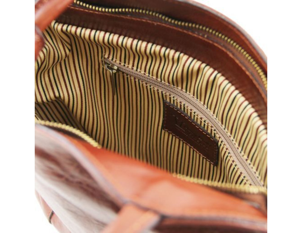 Коричнева шкіряна сумка трансформер Patty Tuscany Leather TL141497 Brown - Фотографія № 7