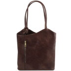 Темно-коричнева шкіряна сумка трансформер Patty Tuscany Leather TL141497 Dark Brown - Фотографія № 100
