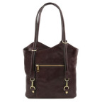 Темно-коричнева шкіряна сумка трансформер Patty Tuscany Leather TL141497 Dark Brown - Фотографія № 103