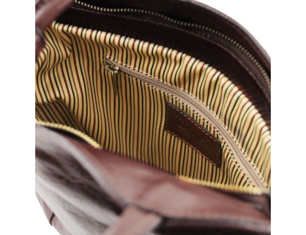 Темно-коричнева шкіряна сумка трансформер Patty Tuscany Leather TL141497 Dark Brown - Фотографія № 5