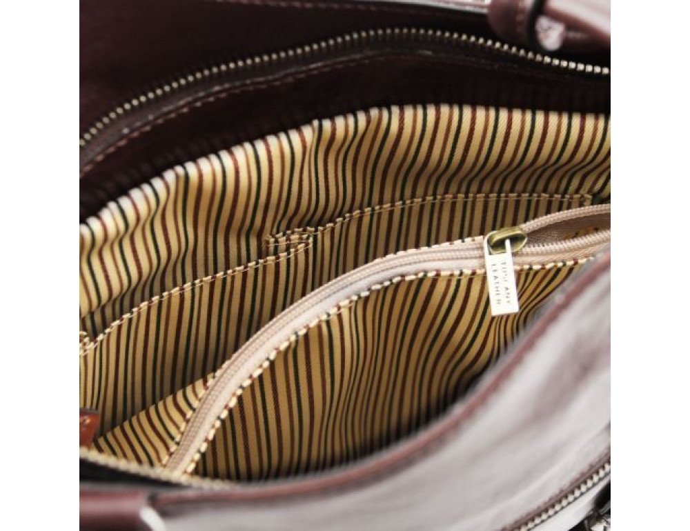 Темно-коричнева шкіряна сумка трансформер Patty Tuscany Leather TL141497 Dark Brown - Фотографія № 6