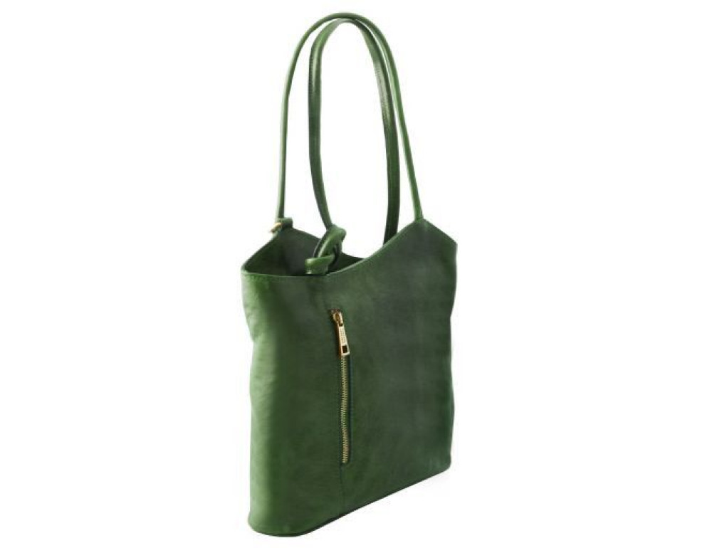 Зелена сумка трансформер Patty Tuscany Leather TL141497 Green - Фотографія № 2