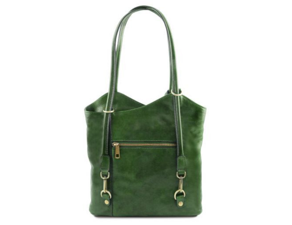 Зелена сумка трансформер Patty Tuscany Leather TL141497 Green - Фотографія № 3