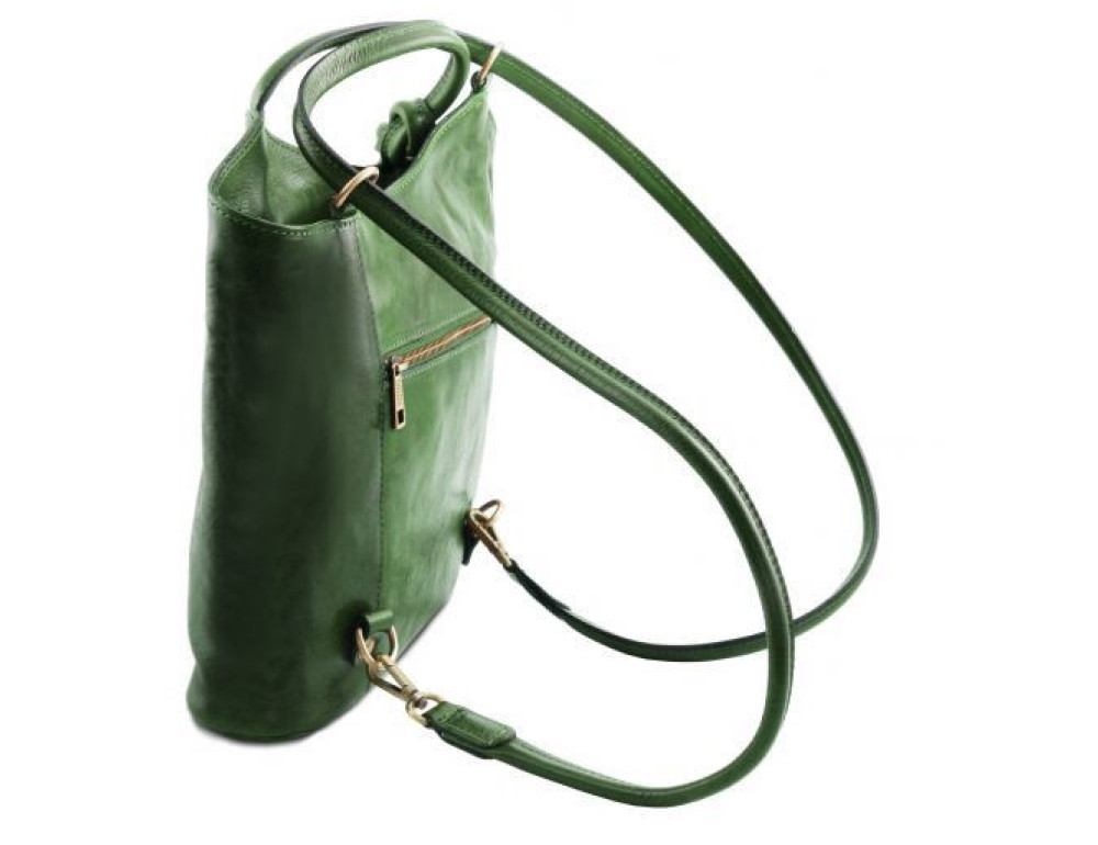 Зелена сумка трансформер Patty Tuscany Leather TL141497 Green - Фотографія № 4