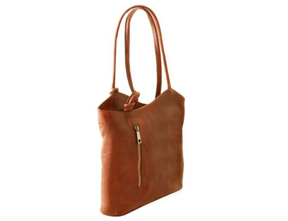 Світло-коричнева сумка трансформер Patty Tuscany Leather TL141497 Med - Фотографія № 2