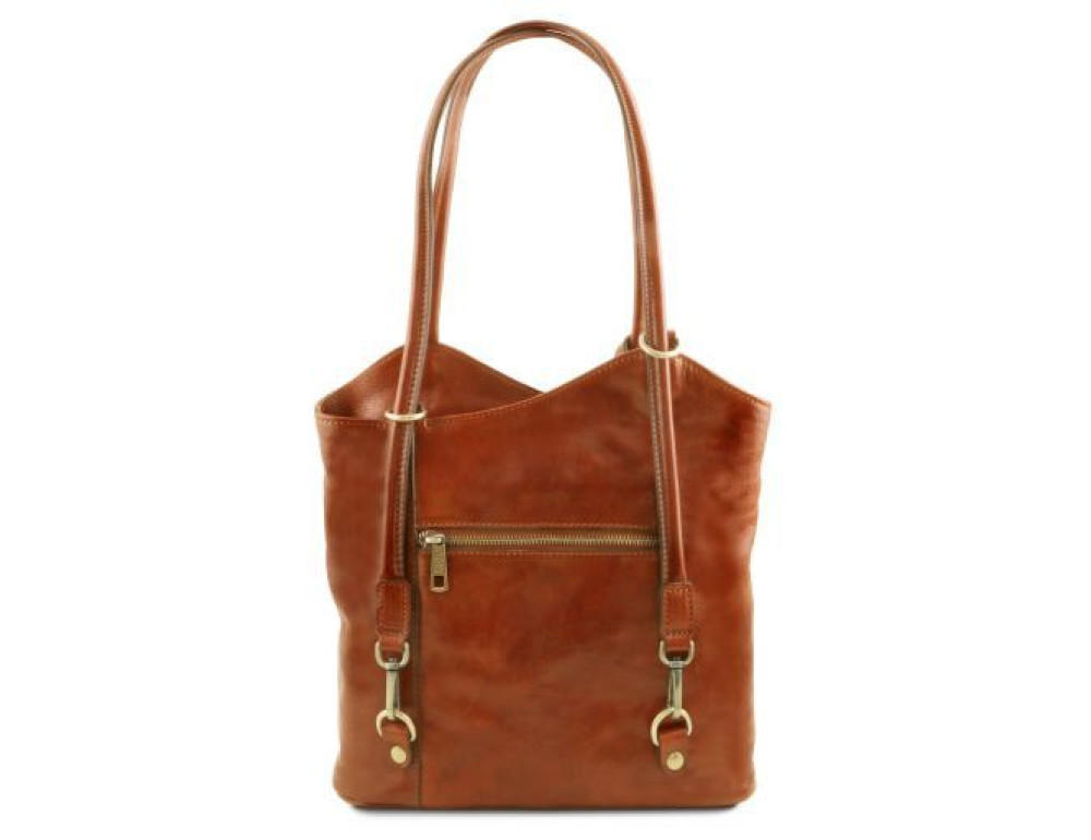 Світло-коричнева сумка трансформер Patty Tuscany Leather TL141497 Med - Фотографія № 4