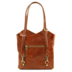 Світло-коричнева сумка трансформер Patty Tuscany Leather TL141497 Med - Фотографія № 103