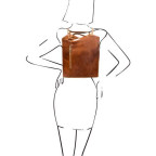 Світло-коричнева сумка трансформер Patty Tuscany Leather TL141497 Med - Фотографія № 107