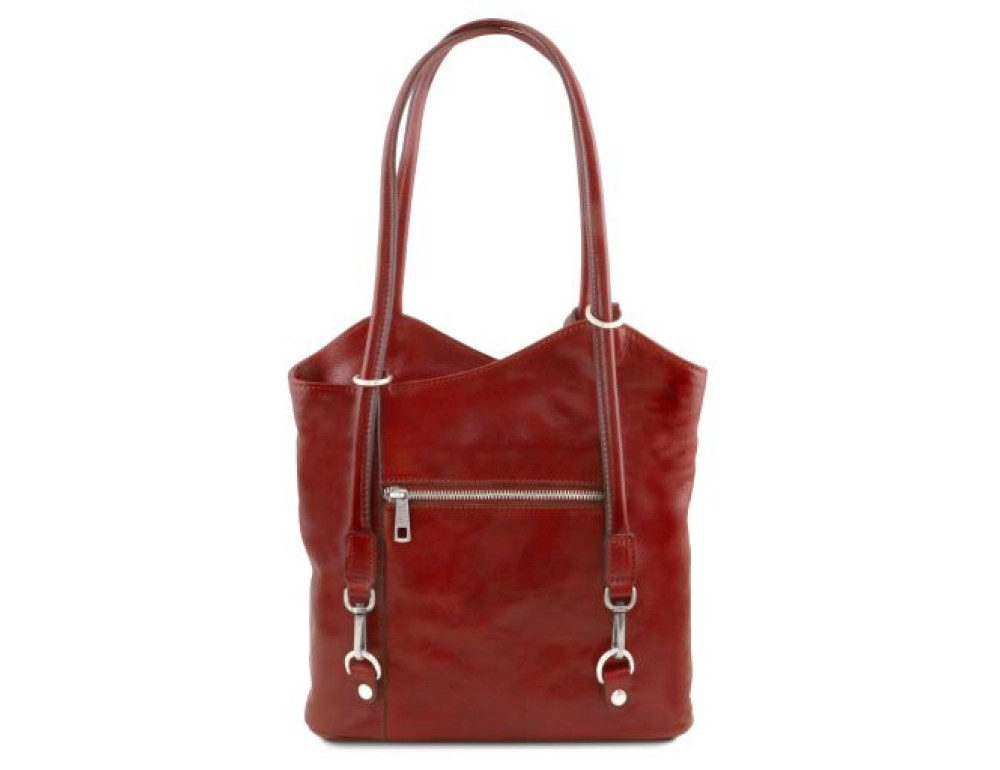 Червона сумка шкіряна трансформер Patty Tuscany Leather TL141497 Red - Фотографія № 3