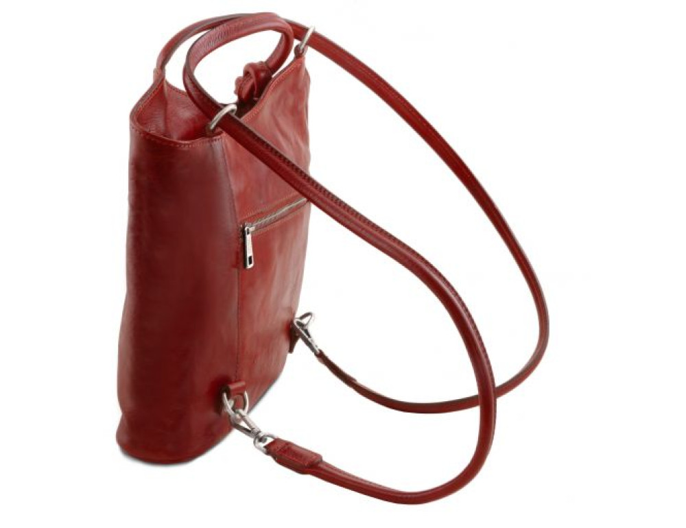 Червона сумка шкіряна трансформер Patty Tuscany Leather TL141497 Red - Фотографія № 4