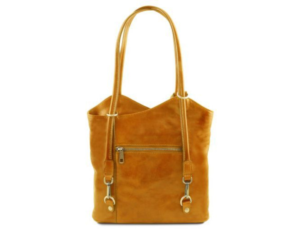 Жіноча шкіряна сумка трансформер Patty Tuscany Leather TL141497 Yellow - Фотографія № 3