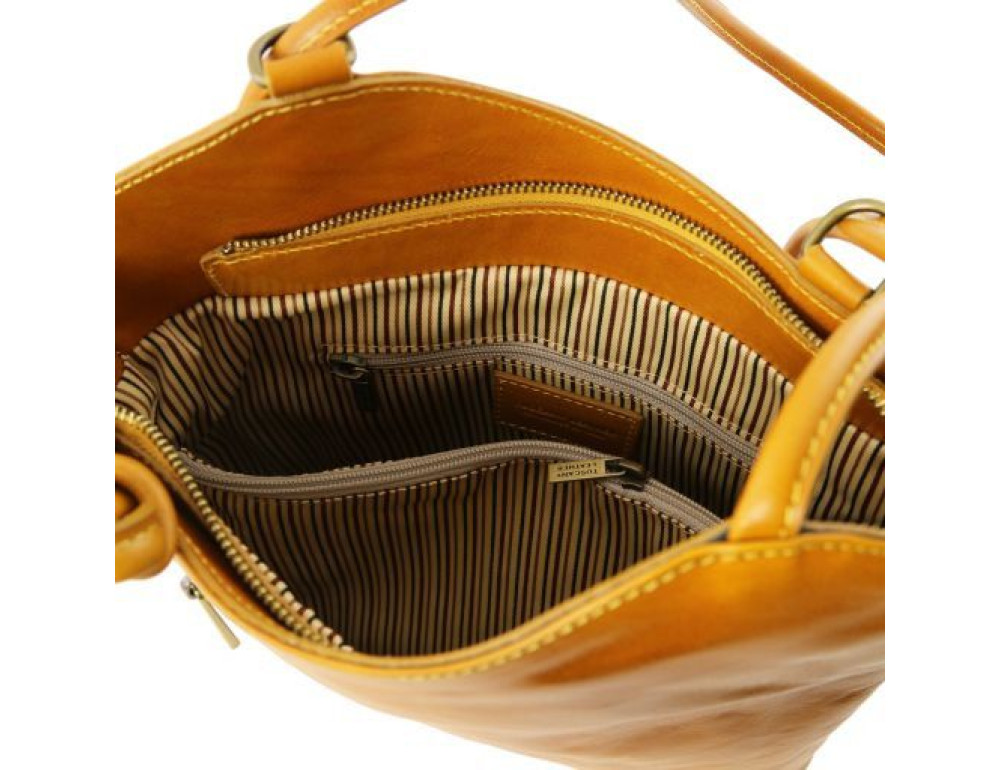 Жіноча шкіряна сумка трансформер Patty Tuscany Leather TL141497 Yellow - Фотографія № 5
