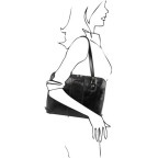 Чорна шкіряна сумочка жіноча RAVENNA Tuscany Leather TL141795 Black - Фотографія № 101