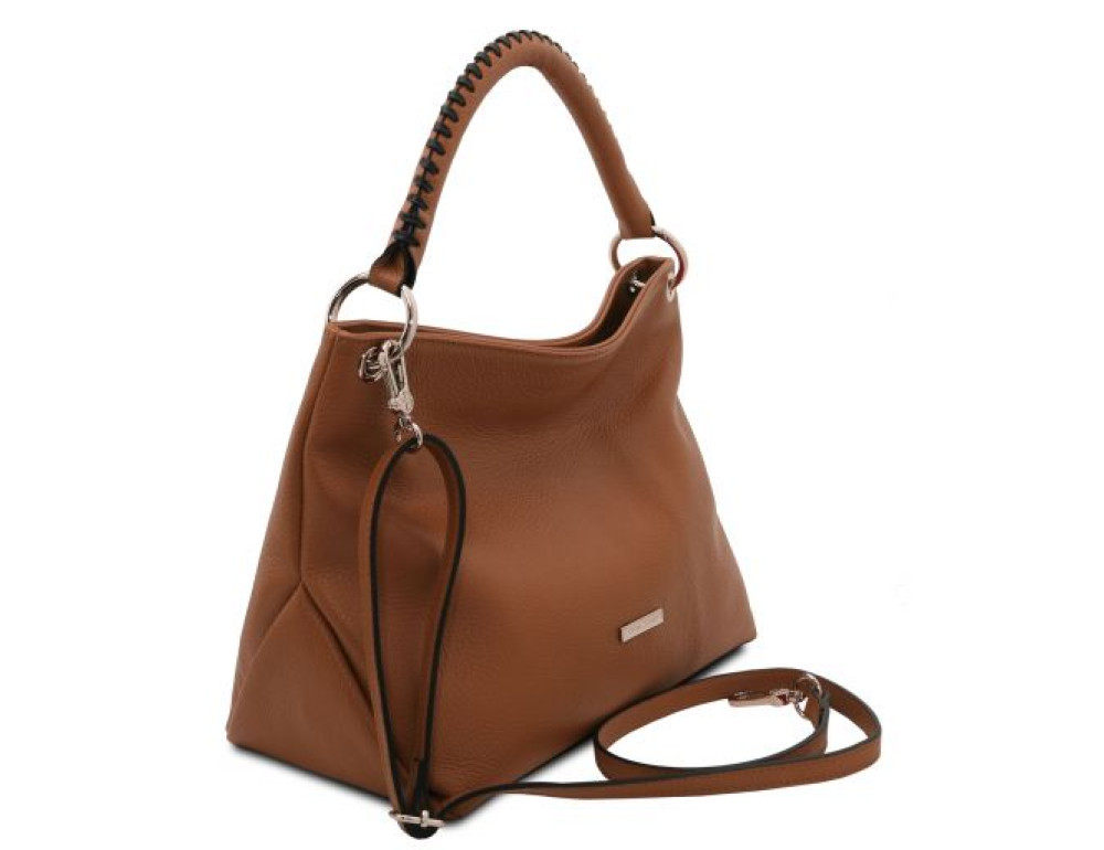 Жіноча шкіряна сумочка Tuscany Leather TL142087 COGNAC - Фотографія № 3
