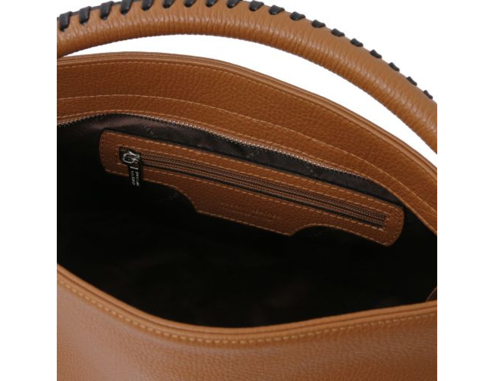 Жіноча шкіряна сумочка Tuscany Leather TL142087 COGNAC - Фотографія № 6