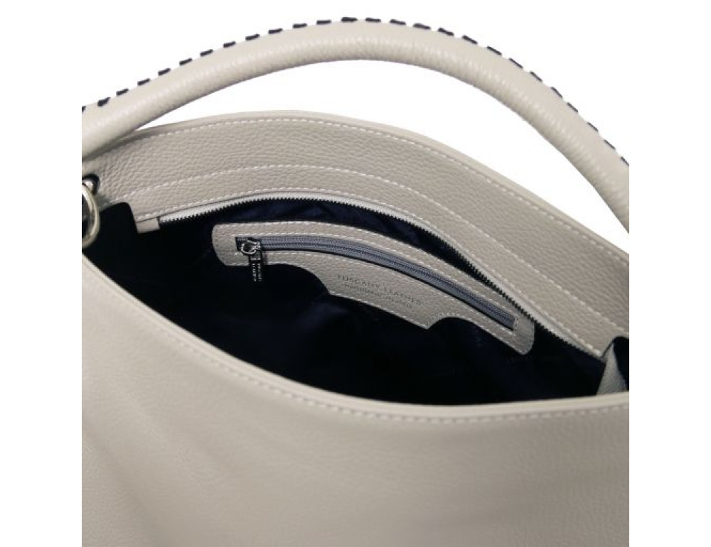 Жіноча шкіряна сумочка Tuscany Leather TL142087 WhGrey - Фотографія № 6
