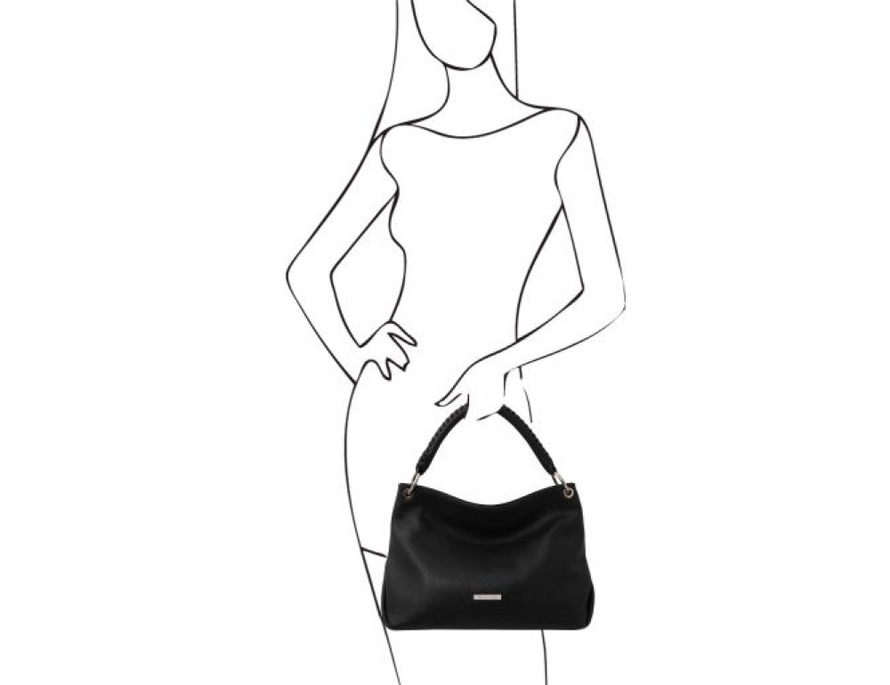 Жіноча шкіряна сумочка Tuscany Leather TL142087 Black - Фотографія № 2