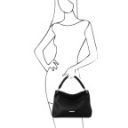Жіноча шкіряна сумочка Tuscany Leather TL142087 Black - Фотографія № 101