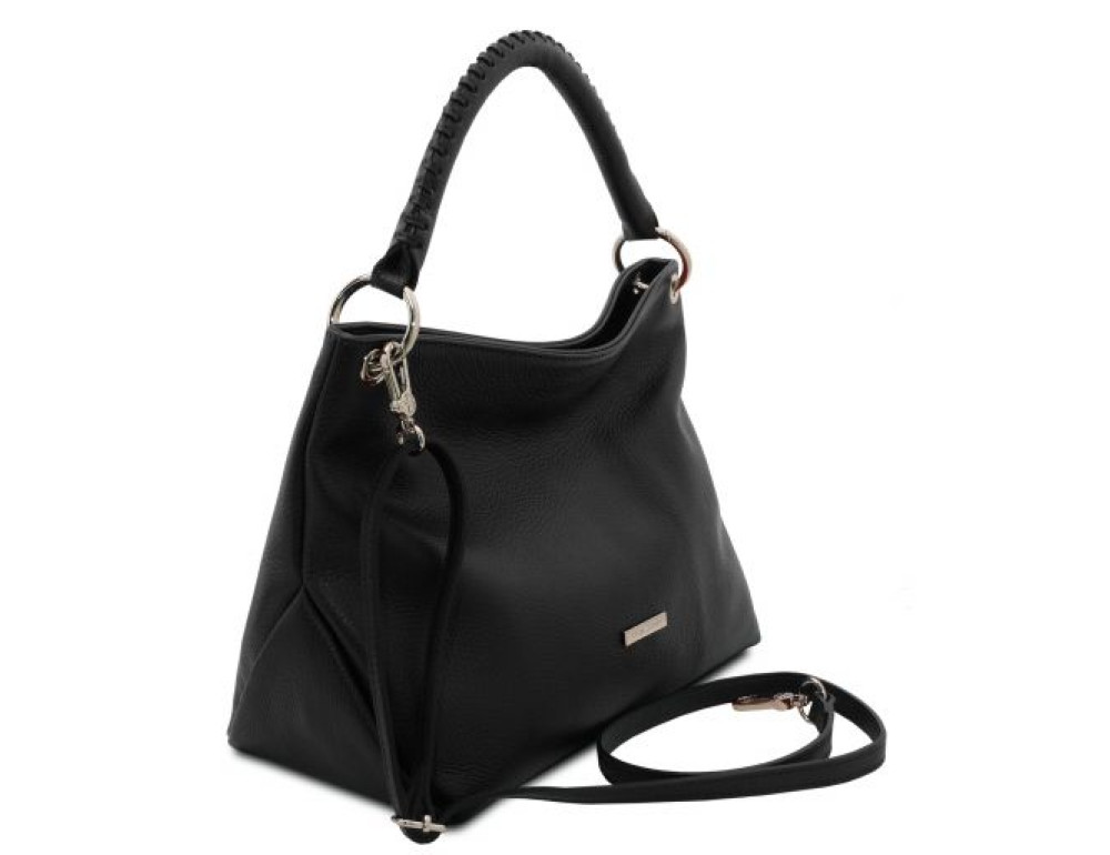 Жіноча шкіряна сумочка Tuscany Leather TL142087 Black - Фотографія № 3
