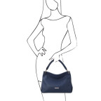 Жіноча шкіряна сумочка Tuscany Leather TL142087 Navy Blue - Фотографія № 101