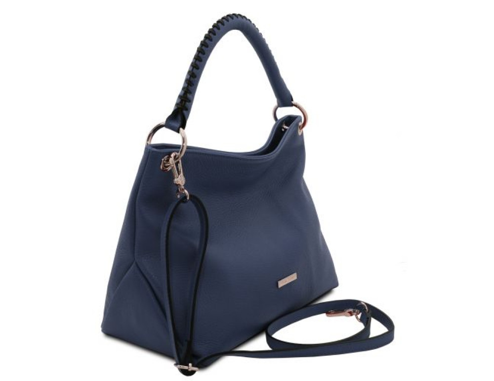 Жіноча шкіряна сумочка Tuscany Leather TL142087 Navy Blue - Фотографія № 3