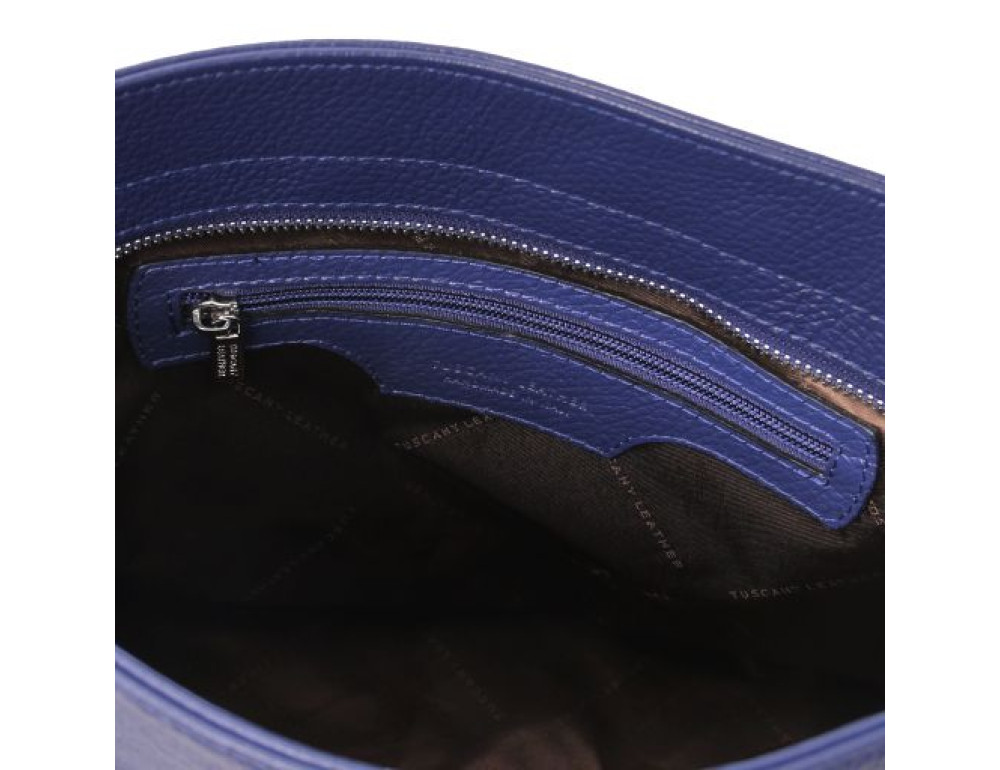 Жіноча шкіряна сумочка Tuscany Leather TL142087 Navy Blue - Фотографія № 6