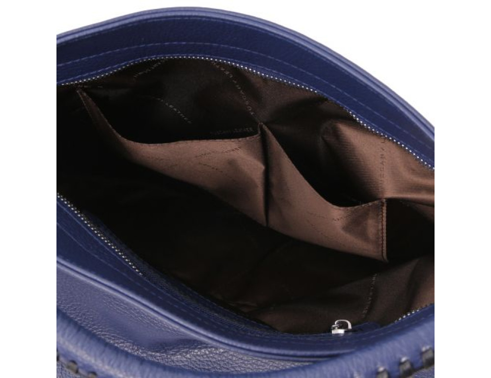 Жіноча шкіряна сумочка Tuscany Leather TL142087 Navy Blue - Фотографія № 7