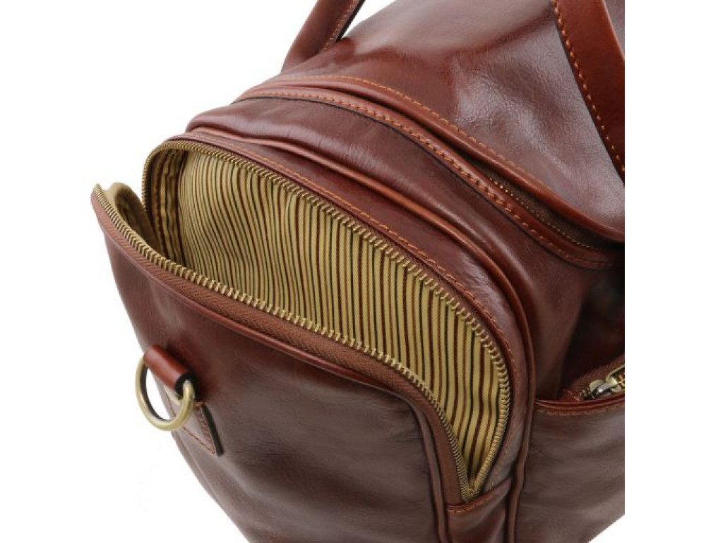 Маленька дорожня сумка VOYAGER Tuscany Leather TL142142 Brown - Фотографія № 5