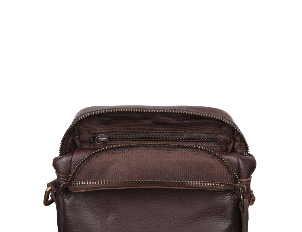 Сумка чоловіча шкіряна Ashwood 1332 Brown - Фотографія № 4