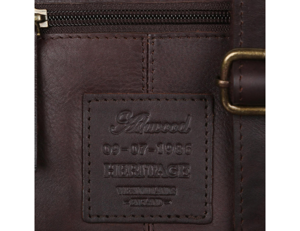 Сумка чоловіча шкіряна Ashwood 1332 Brown - Фотографія № 5