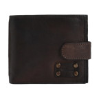 Чоловічий шкіряний портмоне Ashwood Leather 1780 Brown - Фотографія № 100