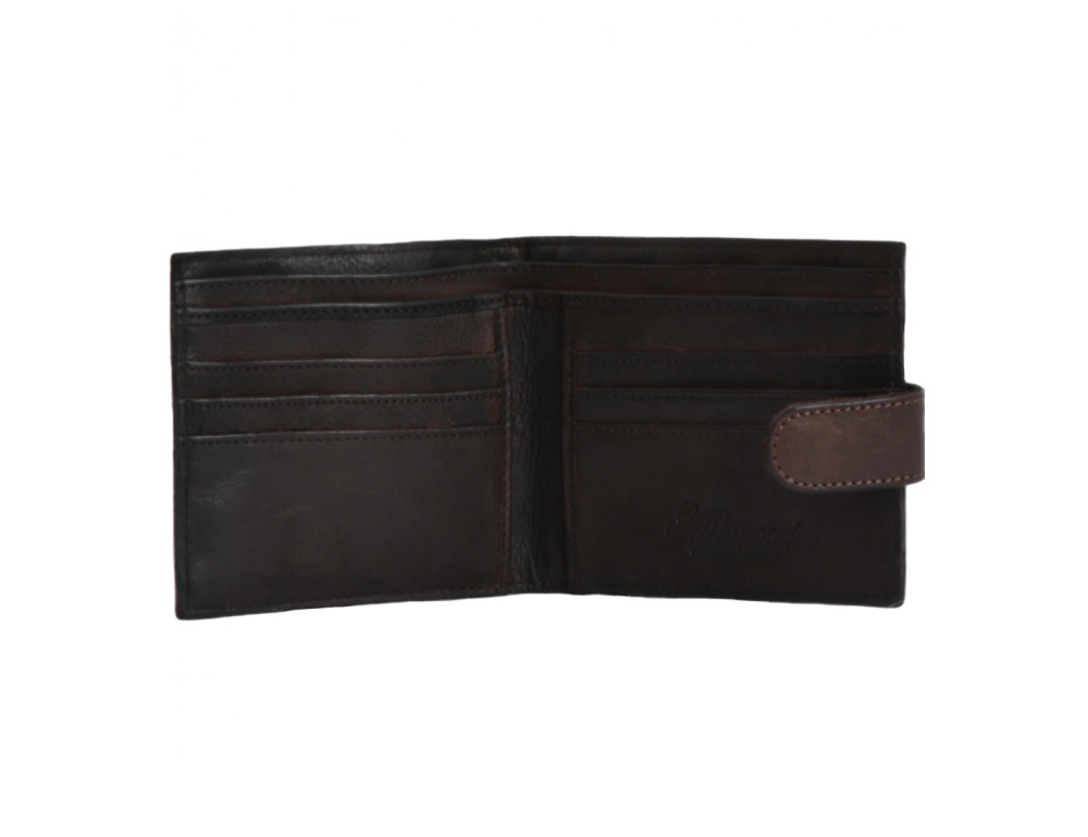 Чоловічий шкіряний портмоне Ashwood Leather 1780 Brown - Фотографія № 3